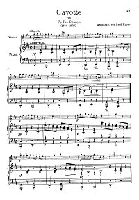 Gossek - Gavotte for violin (Cross) - Piano part - First page